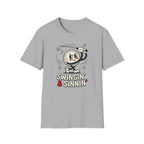 'Swingin' & Sinnin' Golf Cartoon T‑Shirt