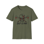 Golf Is Pain Skull T-Shirt
