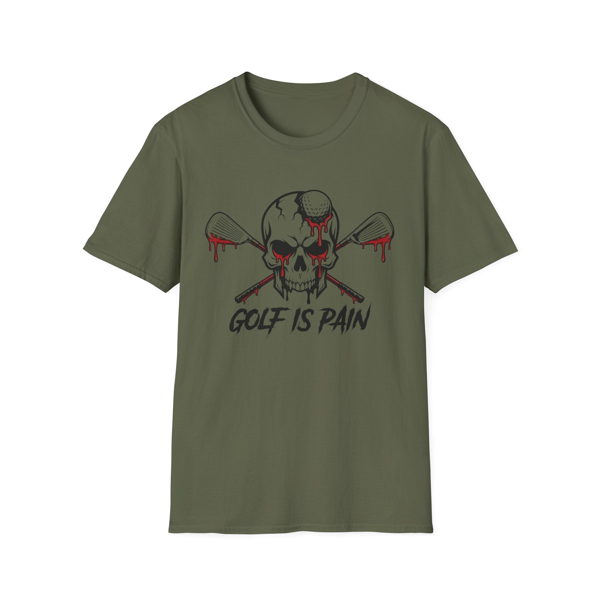 Golf Is Pain Skull T-Shirt