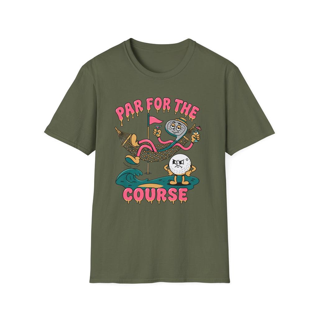Par for the Course Cartoon Golf T-Shirt