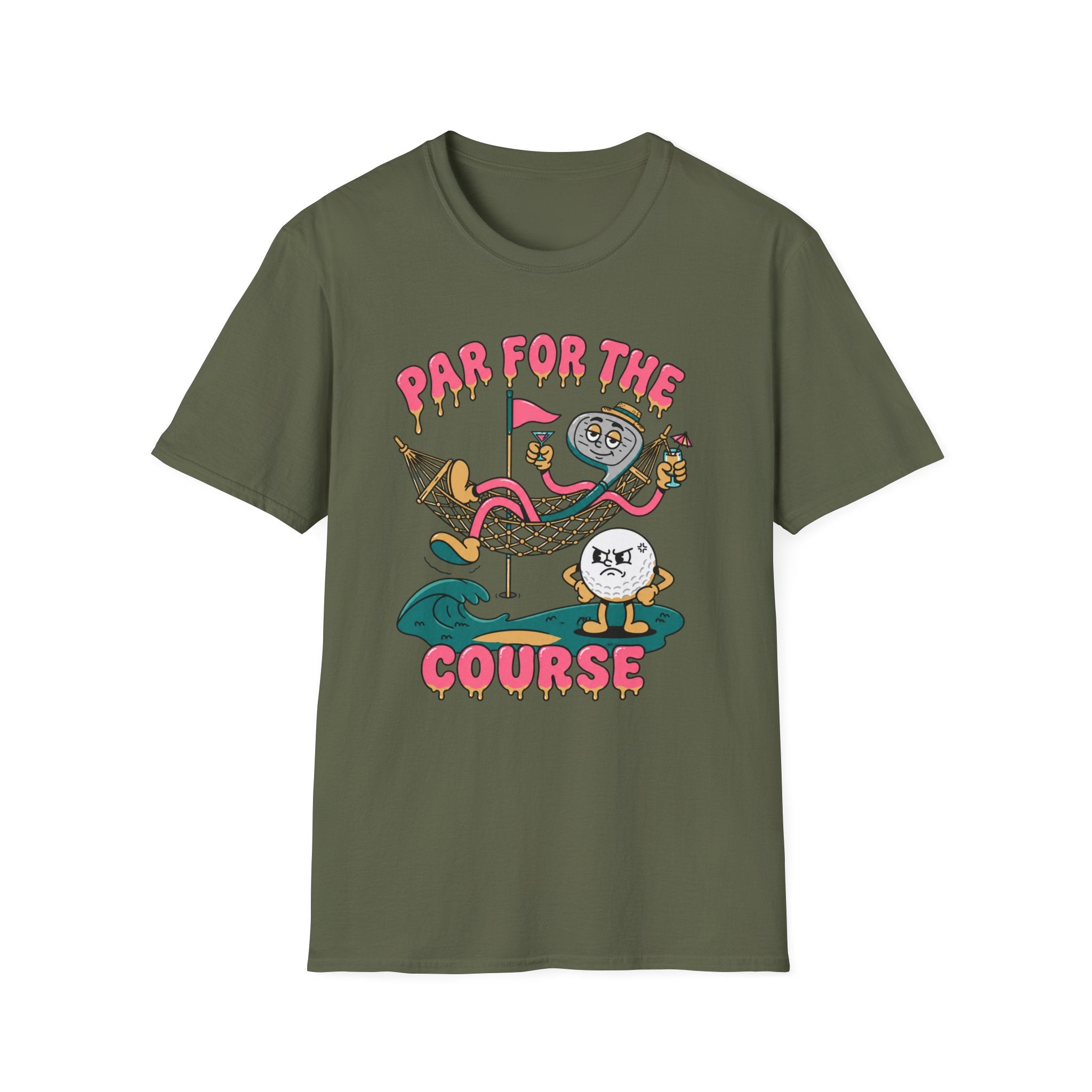 Par for the Course Cartoon Golf T-Shirt