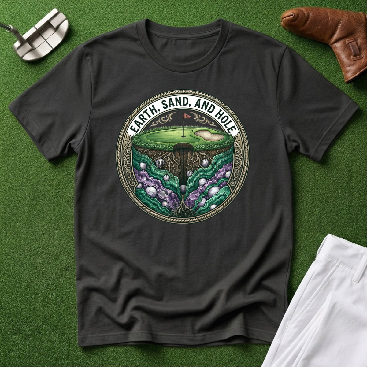 Earth, Sand, and Hole Golf T-Shirt