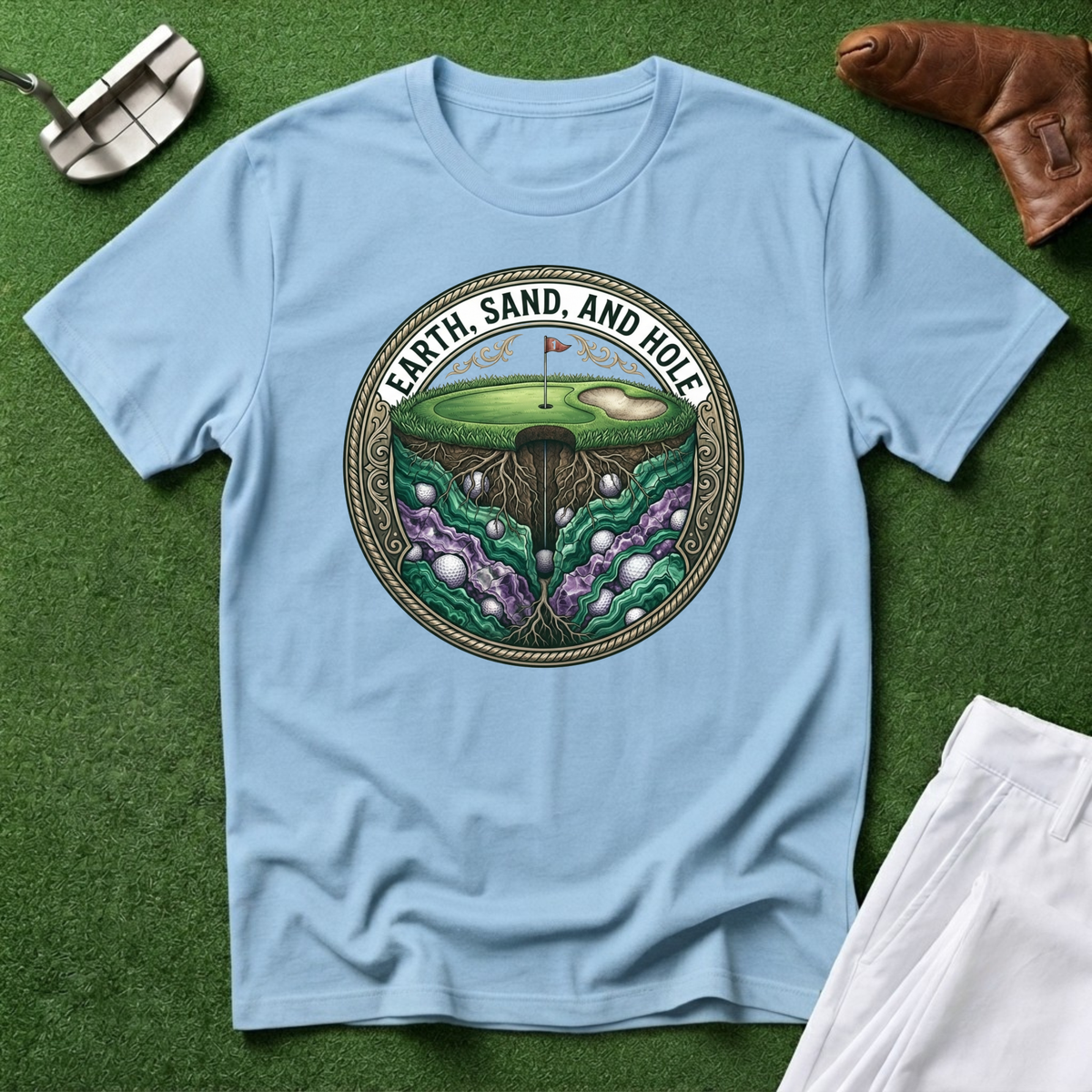 Earth, Sand, and Hole Golf T-Shirt