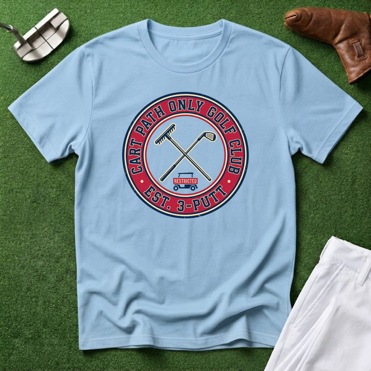 Cart Path Only Golf Club T-Shirt
