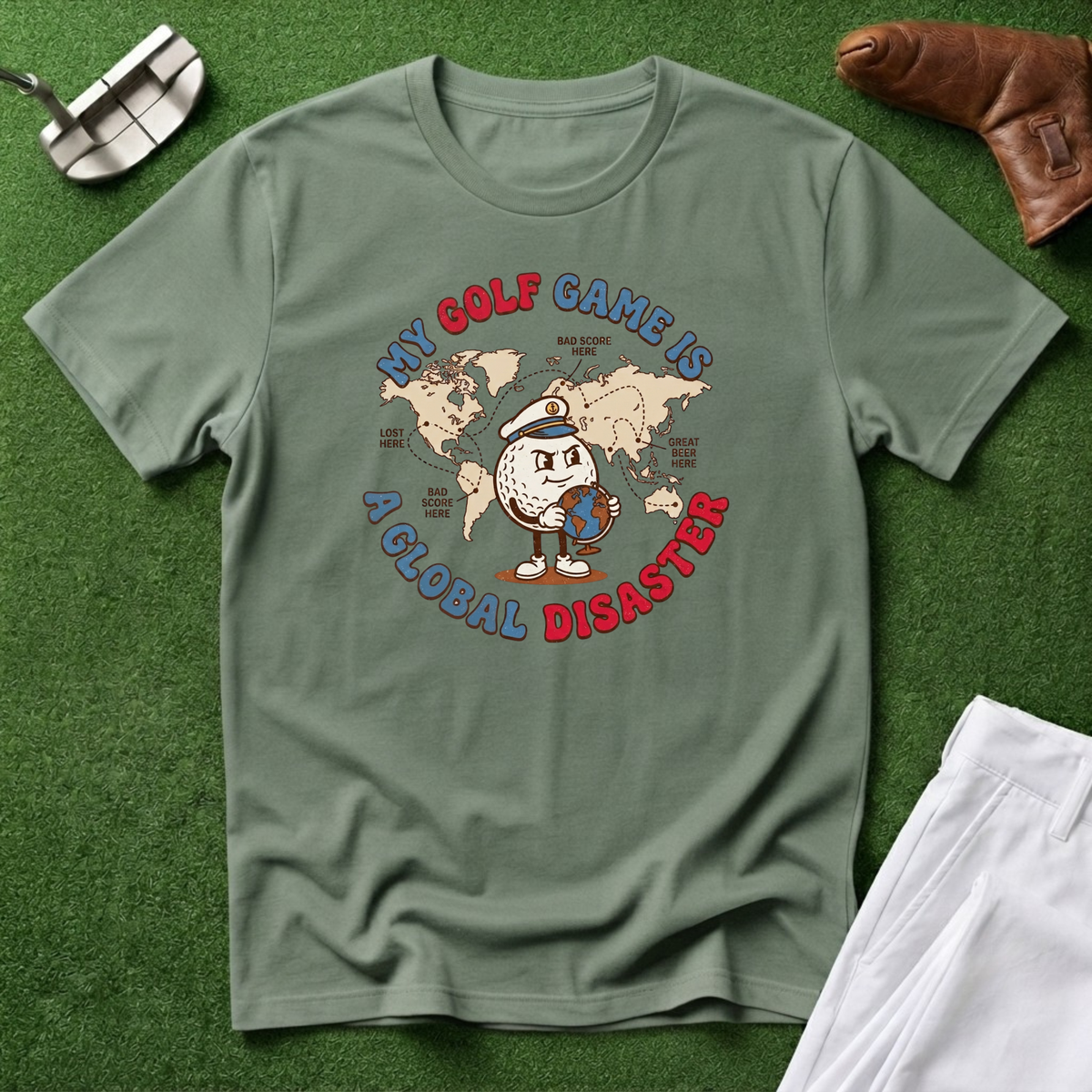 My Golf Game Is a Global Disaster T-Shirt