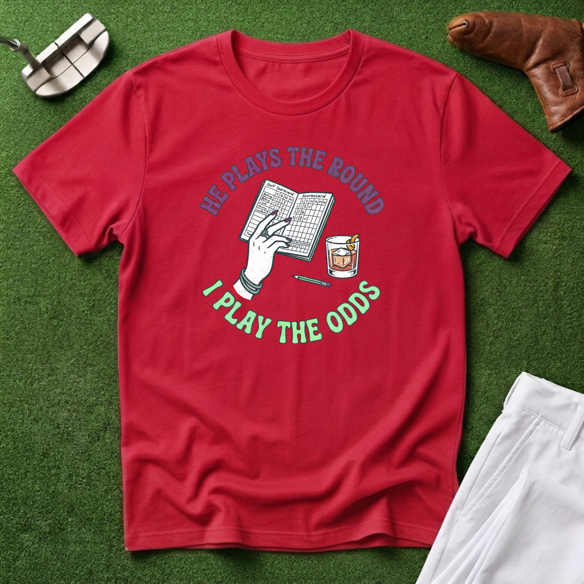 He Plays the Round T-Shirt