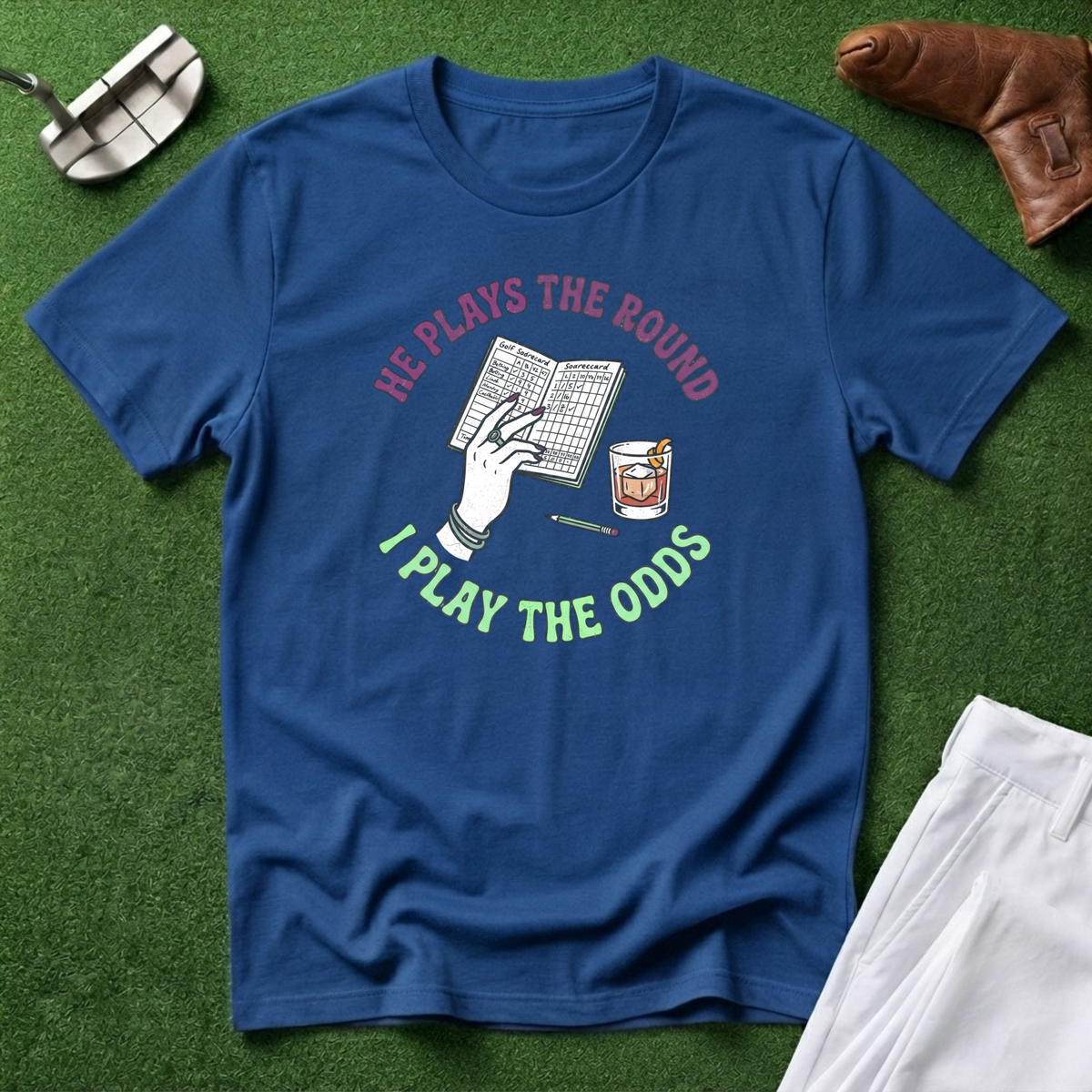 He Plays the Round T-Shirt