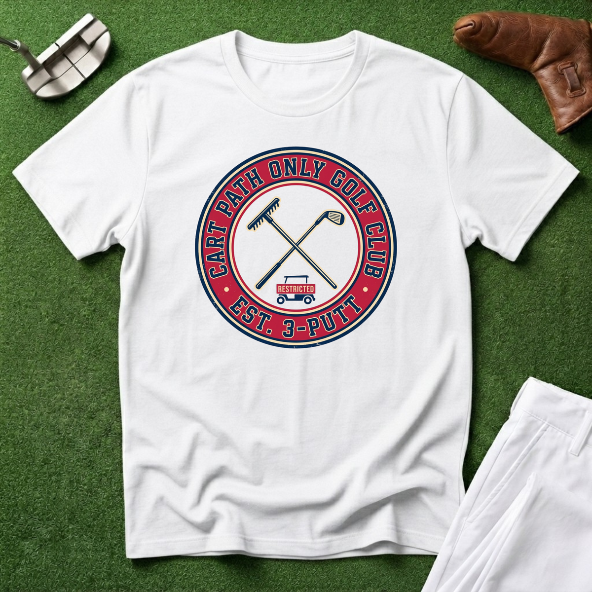 Cart Path Only Golf Club T-Shirt