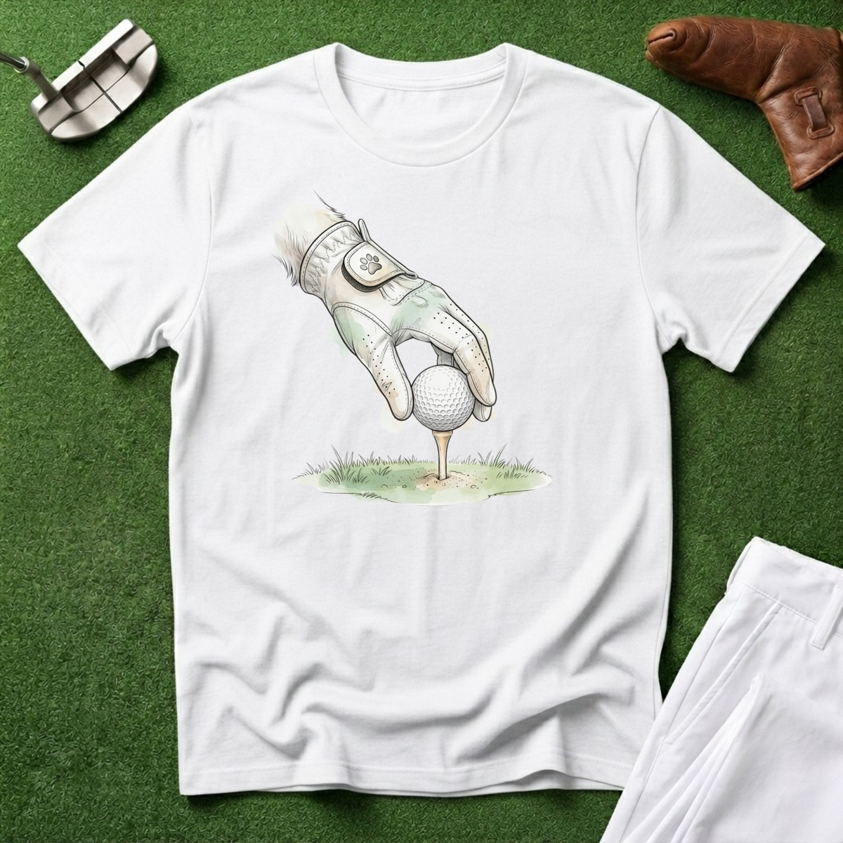 Golf Glove & Tee T-Shirt